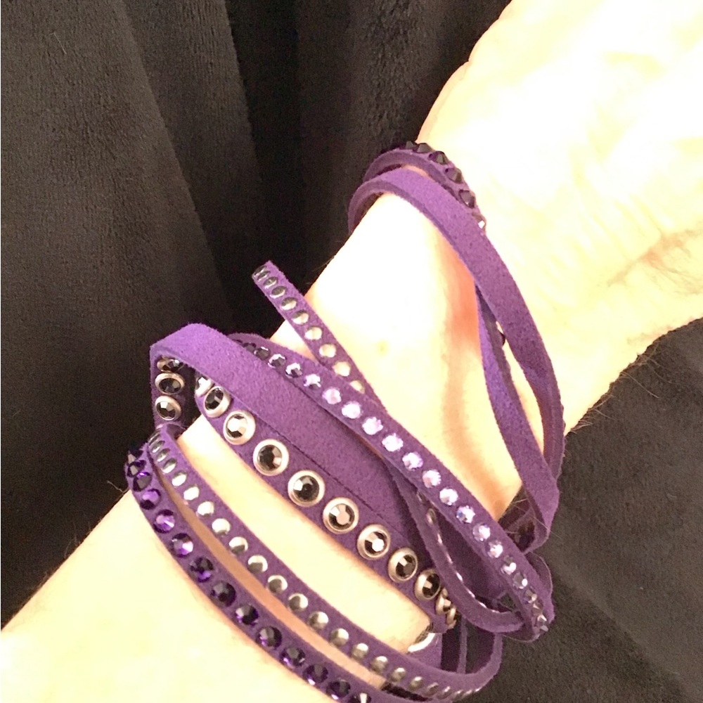 Purple Studded Wrap Bracelet